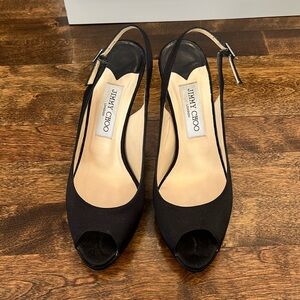 Jimmy Choo nova sandal in black satin